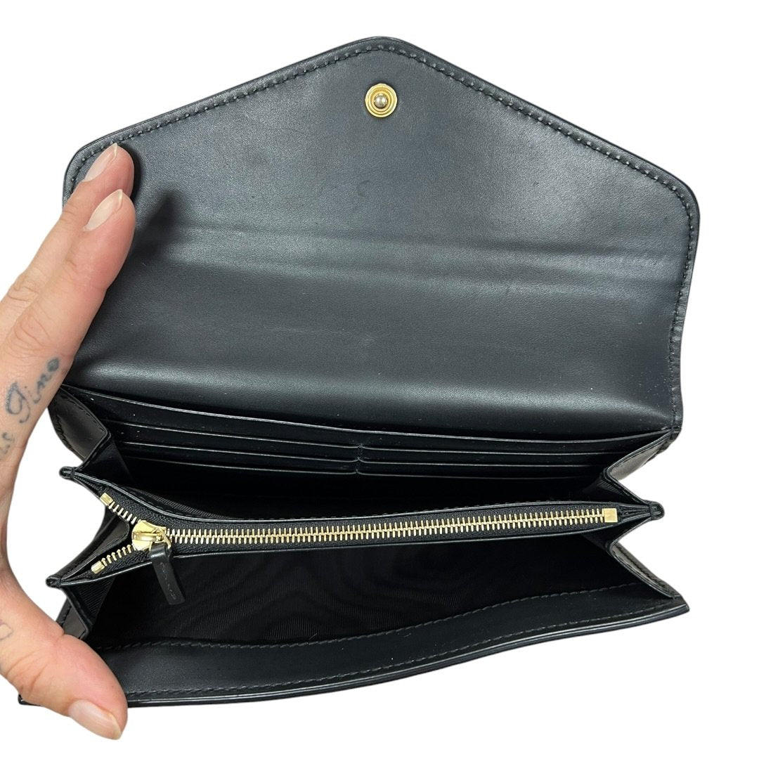 GUCCI GG Embossed Leather GG Embossed Continental Wallet Wallet Black Gold Hardware | Authentic Pre-Owned Luxury