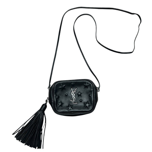 SAINT LAURENT Lou Camera Bag Black Silver