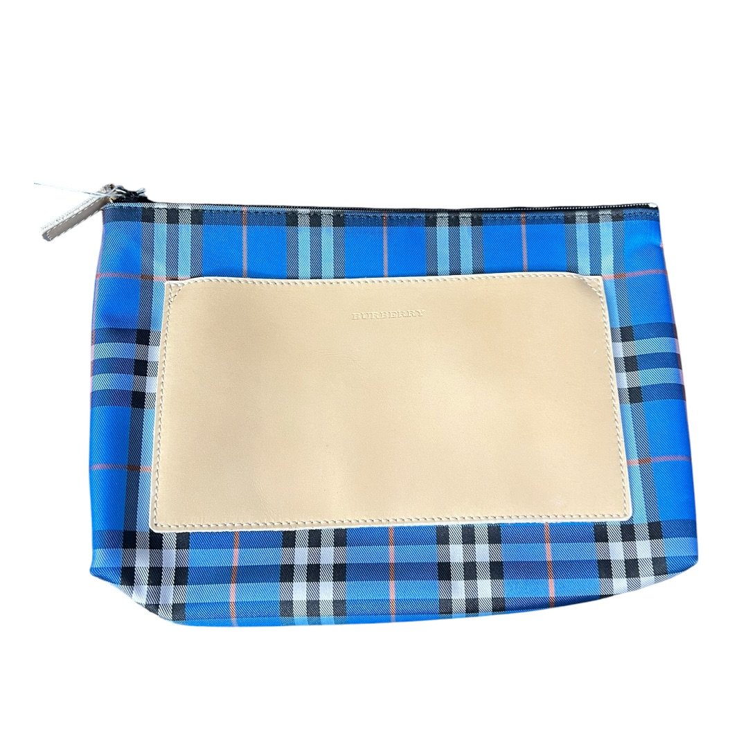 BURBERRY Nova Check Blue Pouch