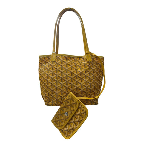 GOYARD Goyardine St. Louis Tote Yellow Silver