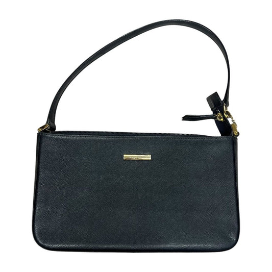BURBERRY Saffiano Shoulder Bag Black Gold Hardware | Authentic Pre-Owned Luxury