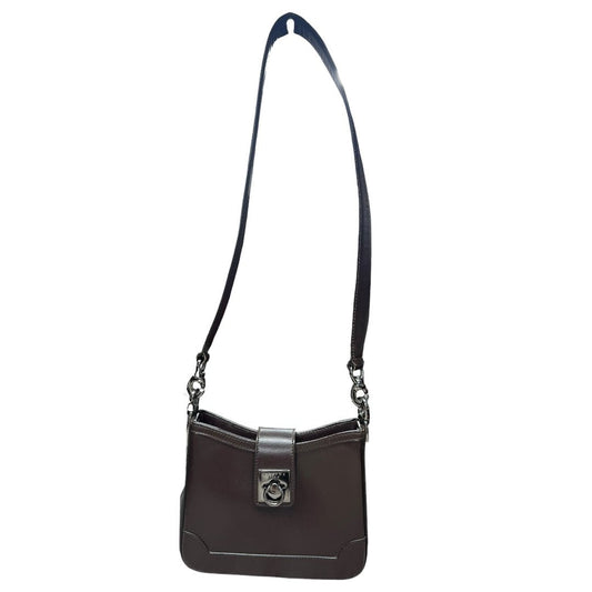 CELINE Leather C Ring Bag Shoulder Bag Dark Brown Silver Hardware | Authentic Pre-Owned Luxury