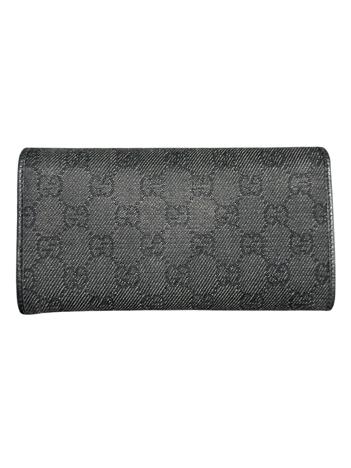 GUCCI GG Canvas Continental Long Wallet Black | Authentic Pre-Owned Luxury