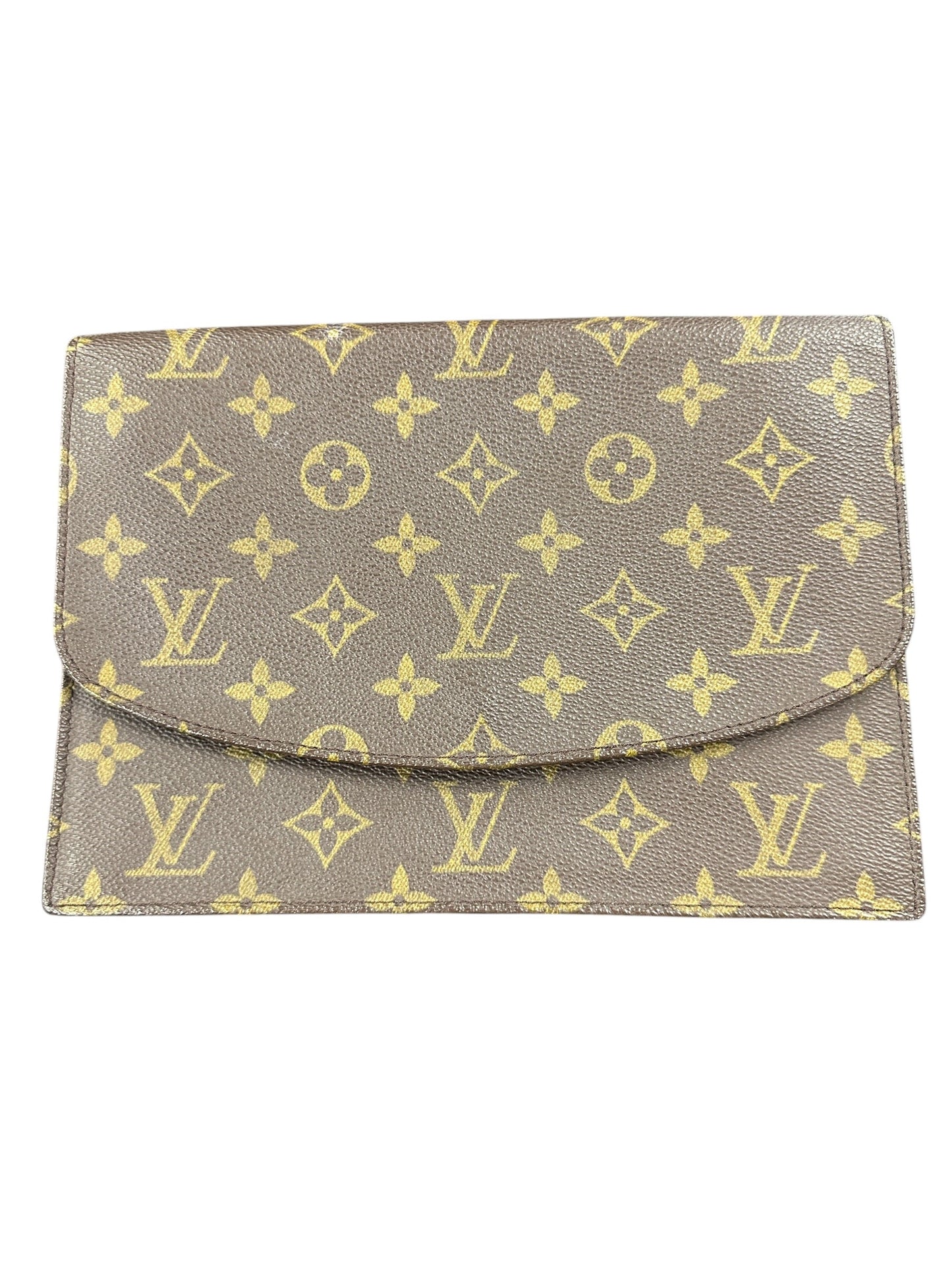 LOUIS VUITTON Monogram Pochette Rabat Clutch Bag Brown Gold Hardware | Authentic Pre-Owned Luxury