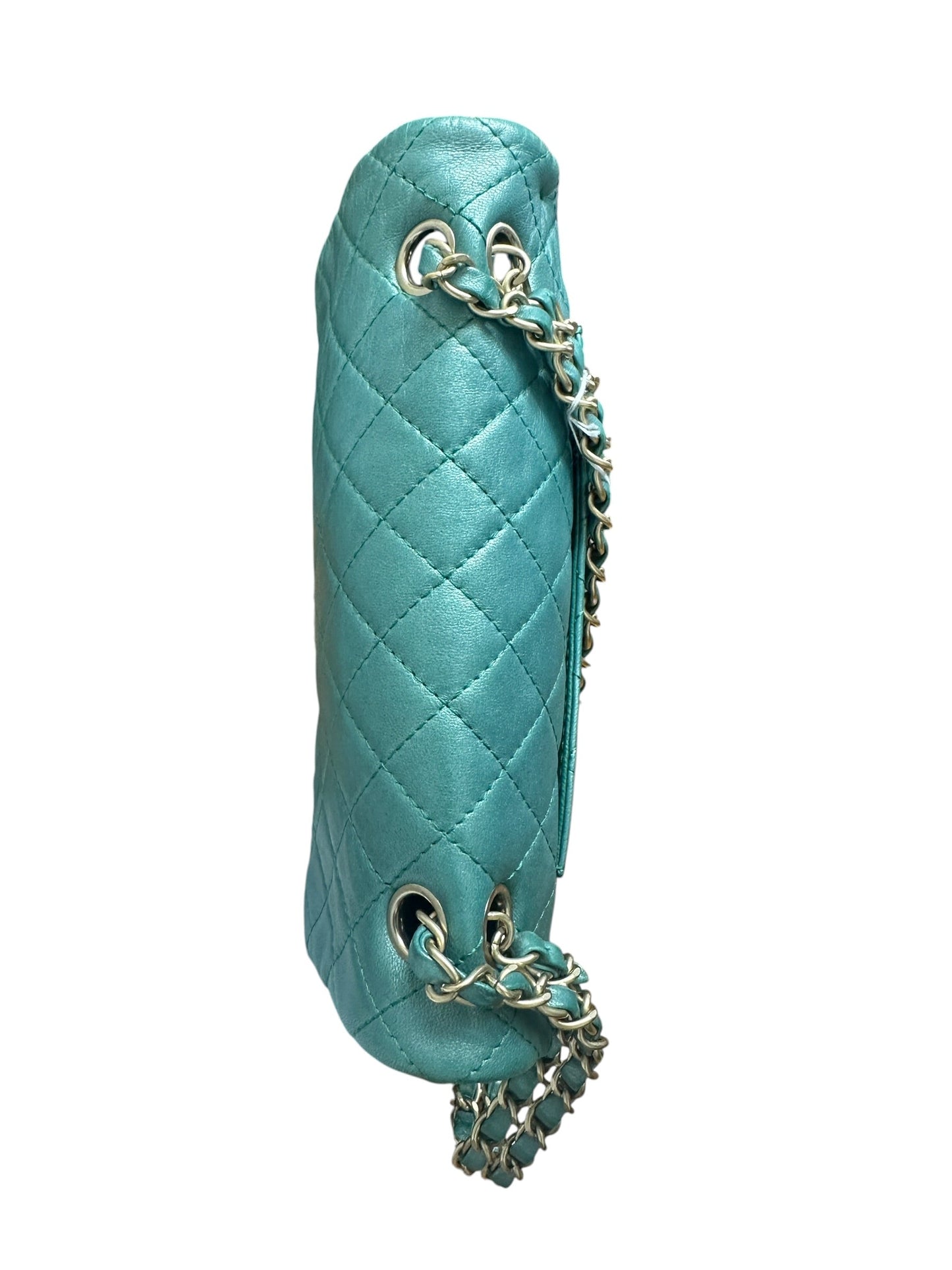 CHANEL Lambskin Matelasse Gemstone Flap Bag Turquoise Gold Hardware | Authentic Pre-Owned Luxury