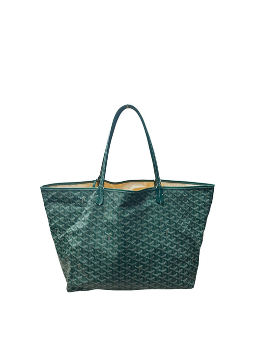 GOYARD Goyardine St Louis GM Tote Bag Green Silver Hardware | Authentic Pre-Owned Luxury