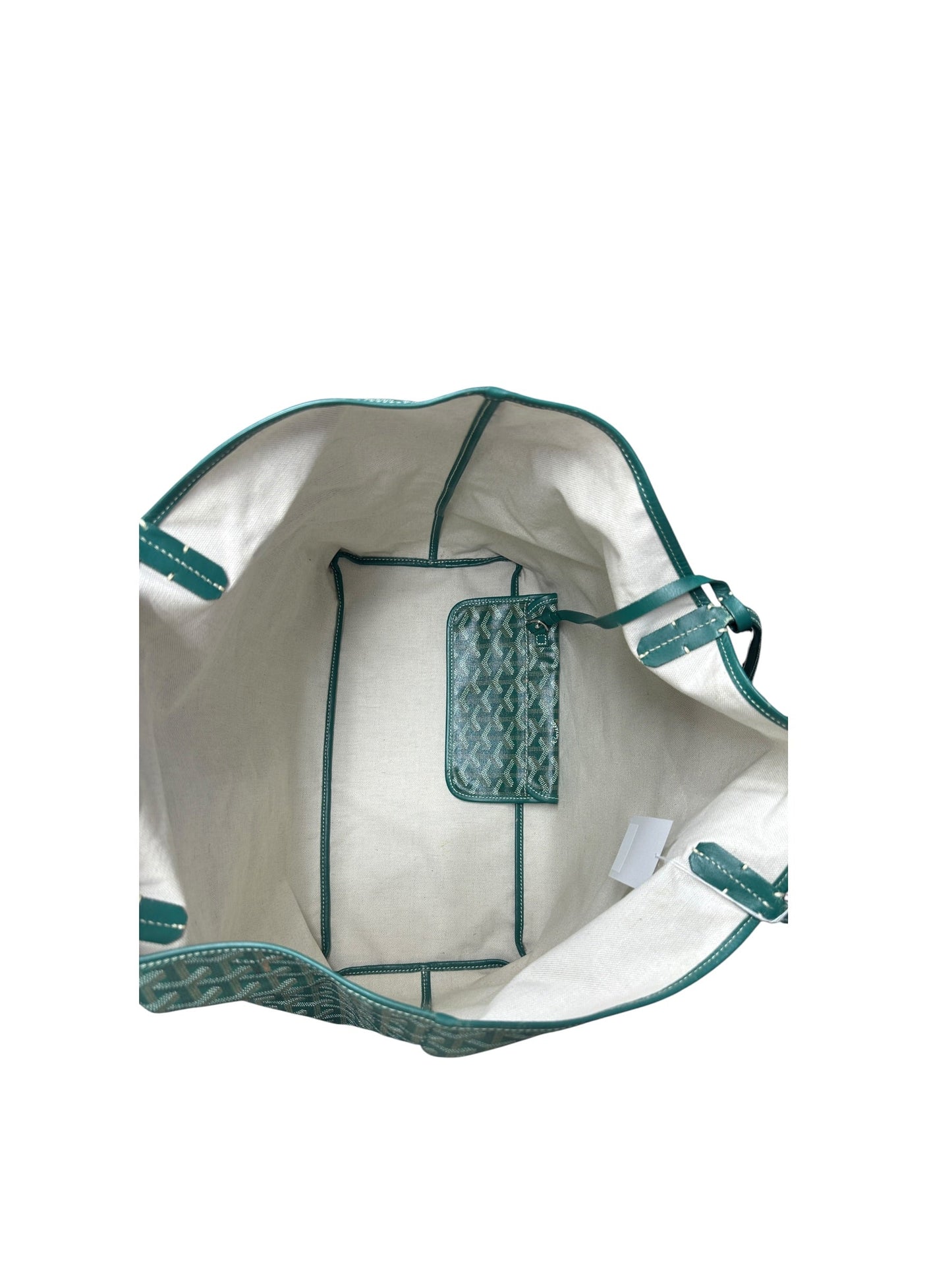GOYARD Goyardine St Louis GM Tote Bag Green Silver Hardware | Authentic Pre-Owned Luxury