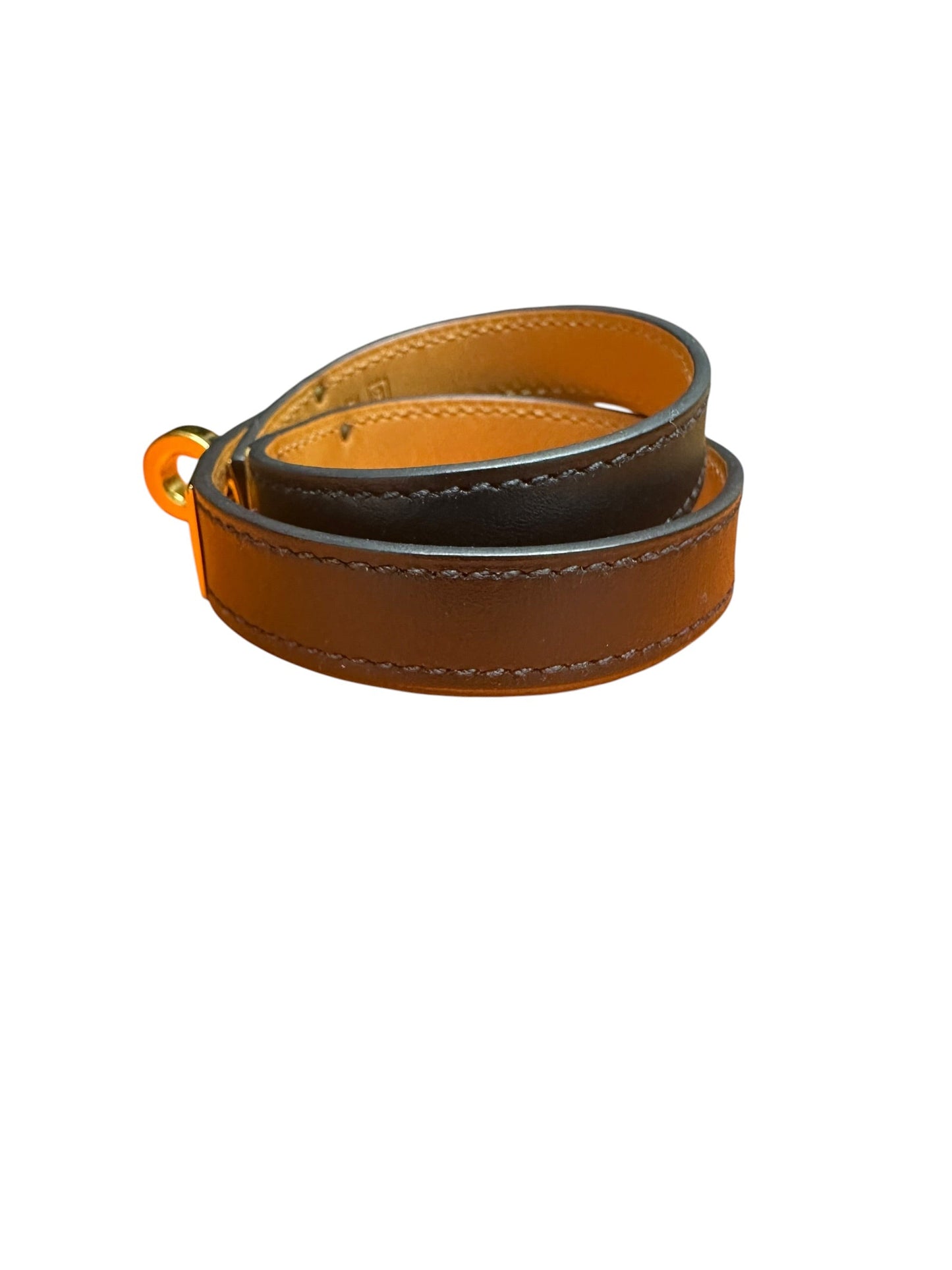 HERMES Box Calf Kelly Double Tour Bracelet Black Gold Hardware | Authentic Pre-Owned Luxury