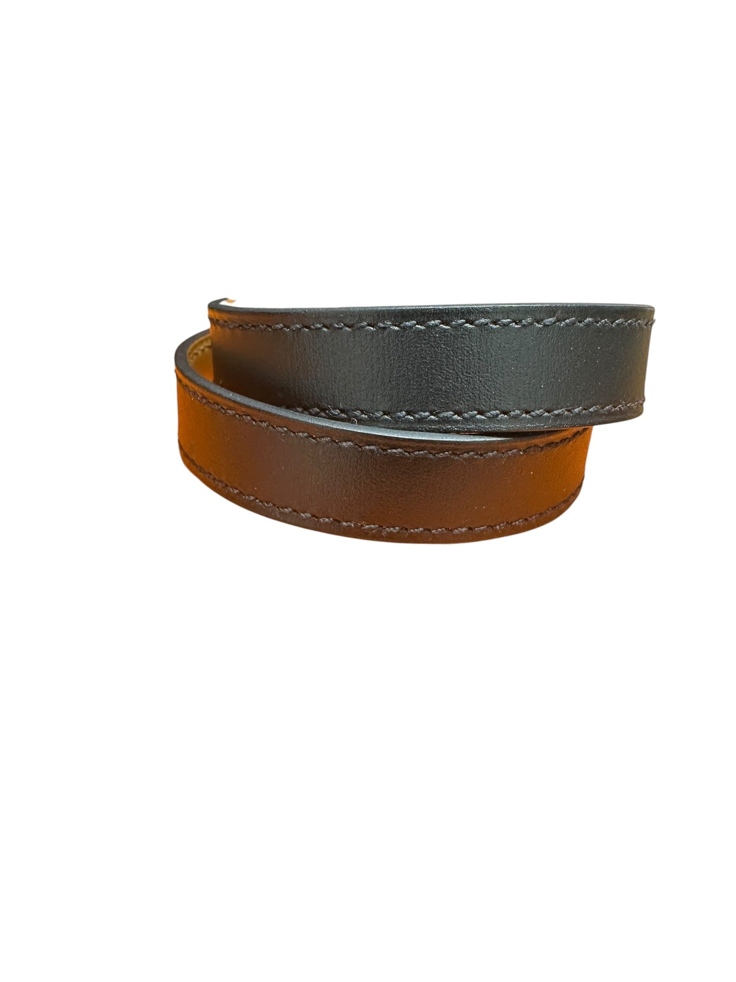 HERMES Box Calf Kelly Double Tour Bracelet Black Gold Hardware | Authentic Pre-Owned Luxury
