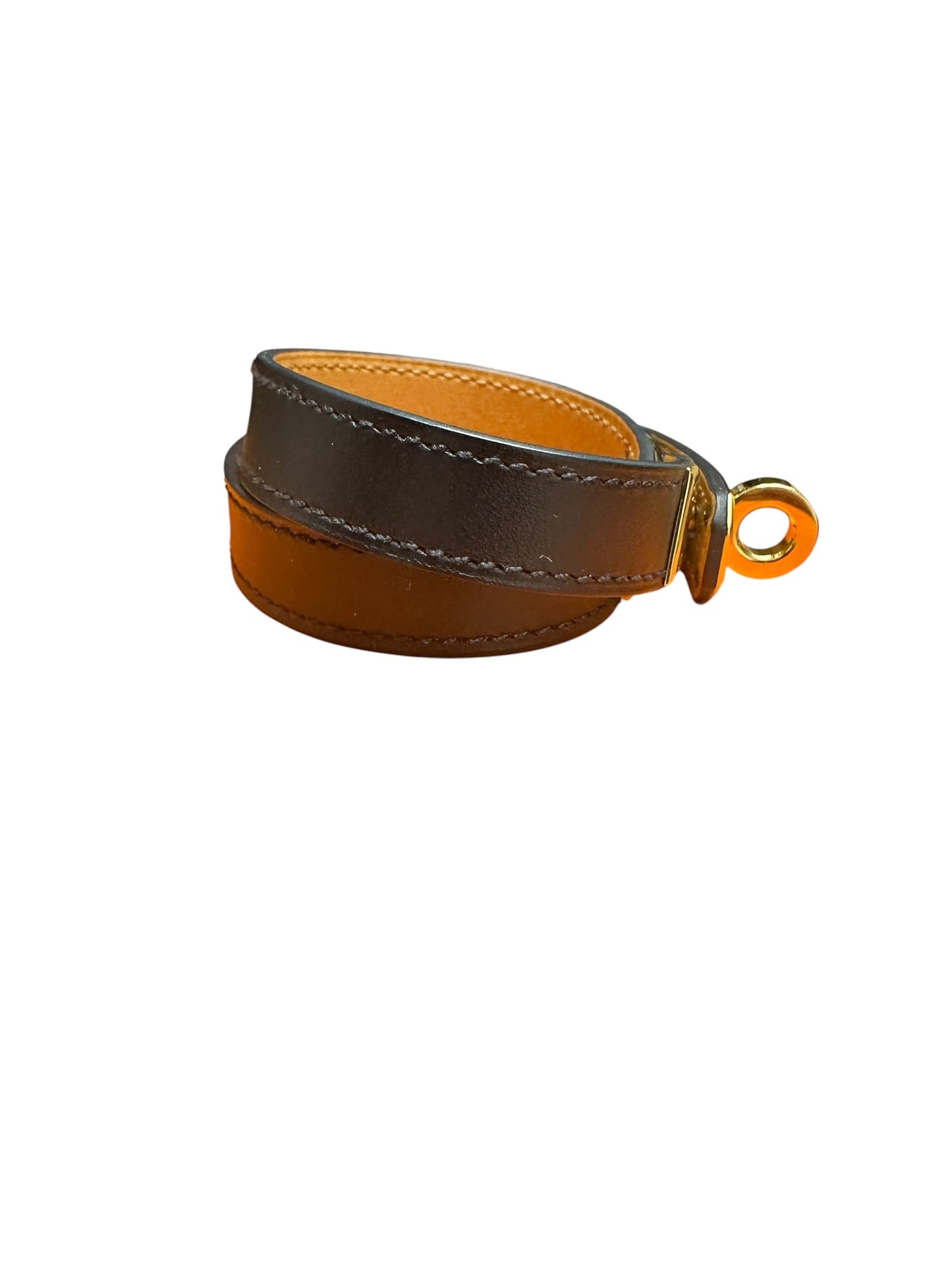 HERMES Box Calf Kelly Double Tour Bracelet Black Gold Hardware | Authentic Pre-Owned Luxury