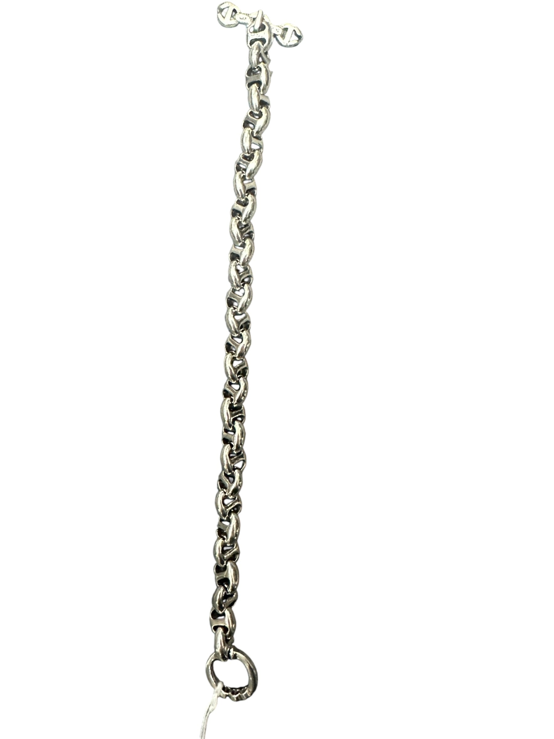 ACCESSORY HOORSENBUHS Sterling Silver Tri-Link Diamond Bracelet Silver | Authentic Pre-Owned Luxury