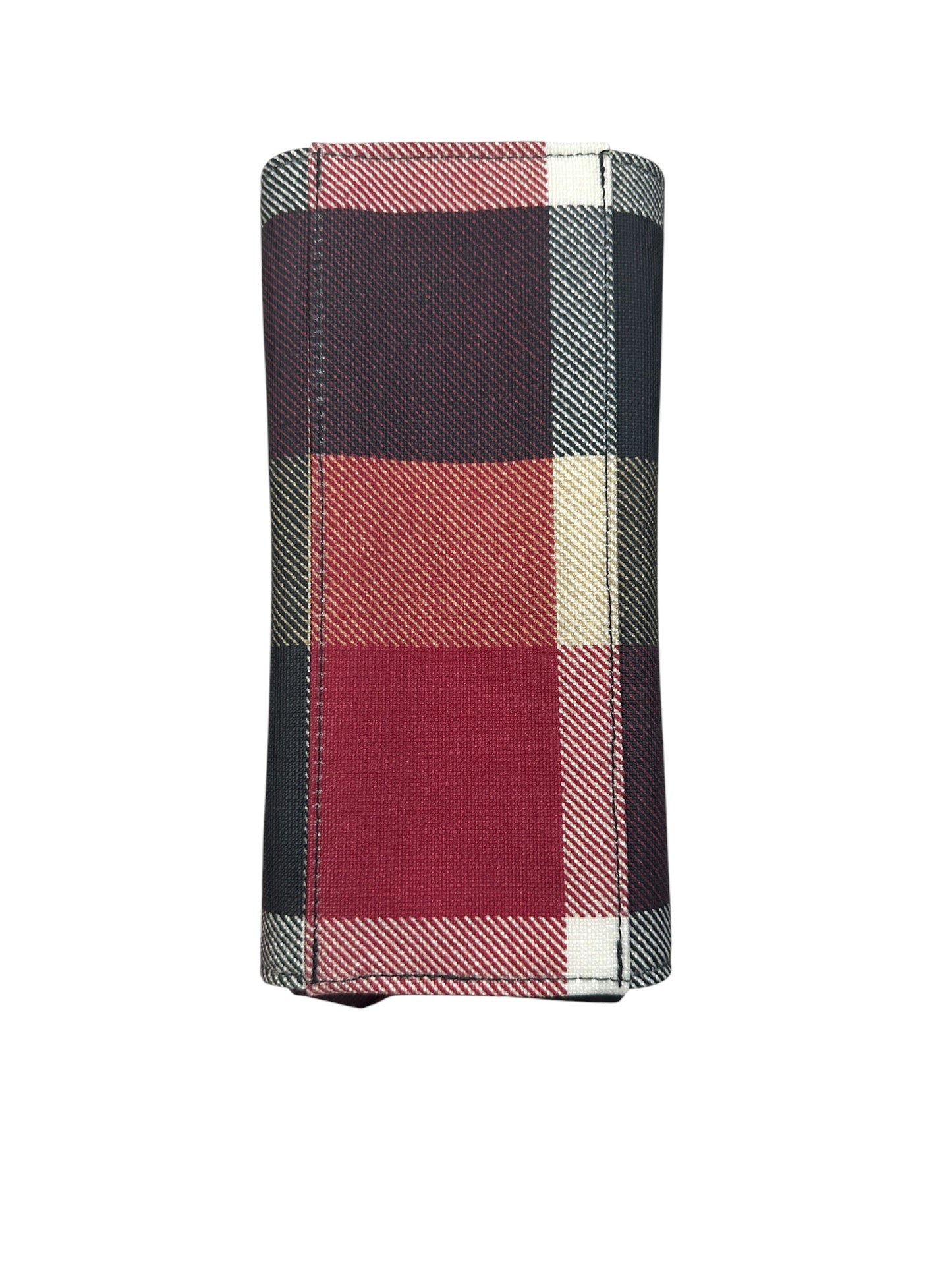 BURBERRY Blue Label Crestbridge Mega Check Canvas 2way Pouch Clutch Shoulder Bag Red Black Gold Hardware | Authentic Pre-Owned Luxury