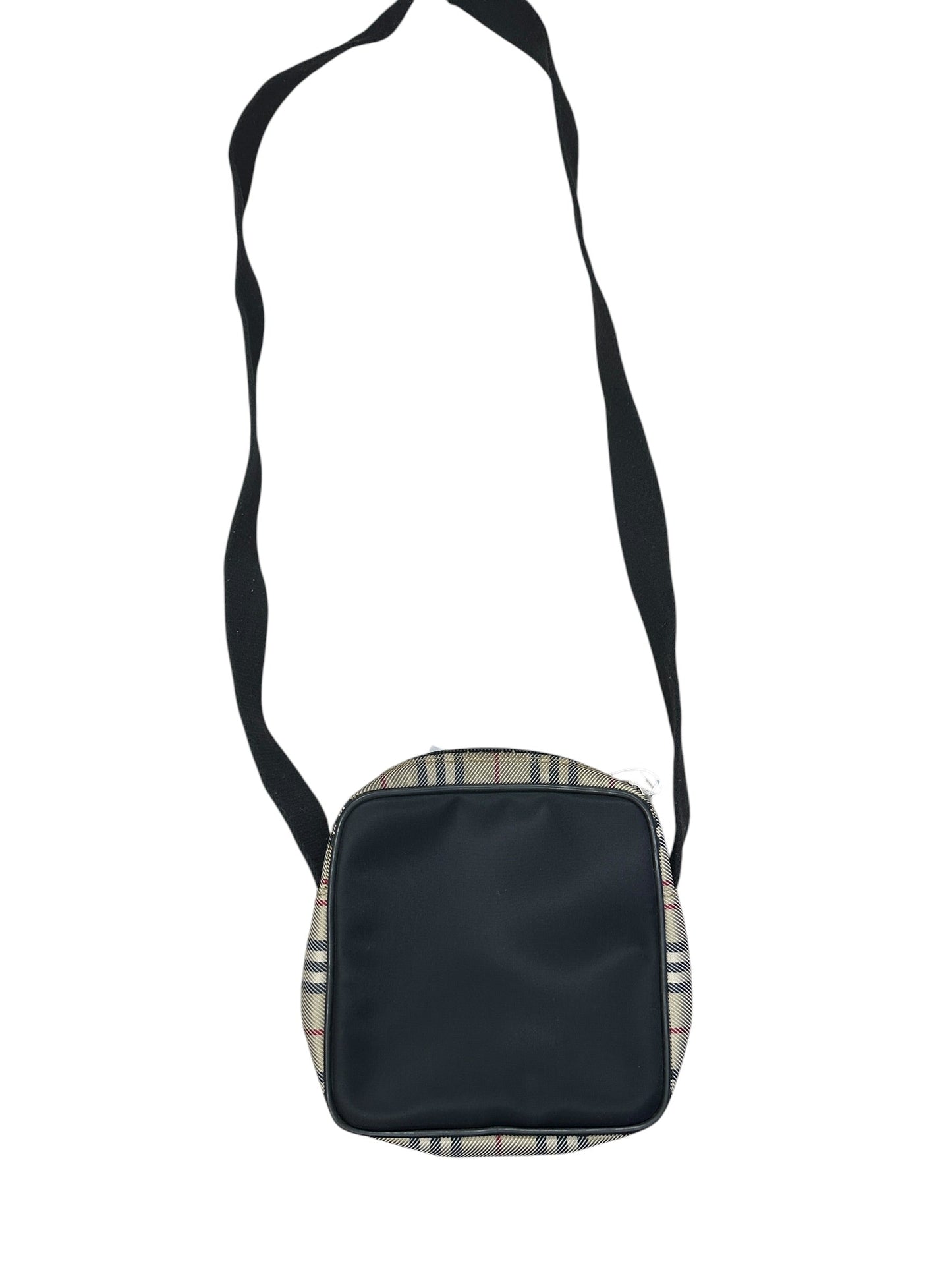 BURBERRY Nova Check Canvas Leather Mini Crossbody Shoulder Bag Beige Black Silver Hardware | Authentic Pre-Owned Luxury