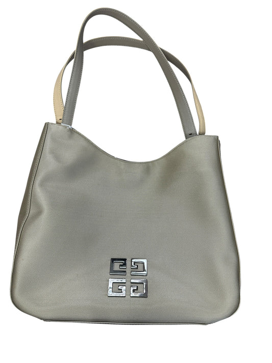 GIVENCHY Coated Canvas 4G Logo Tote Handbag Beige Silver Hardware | Authentic Pre-Owned Luxury