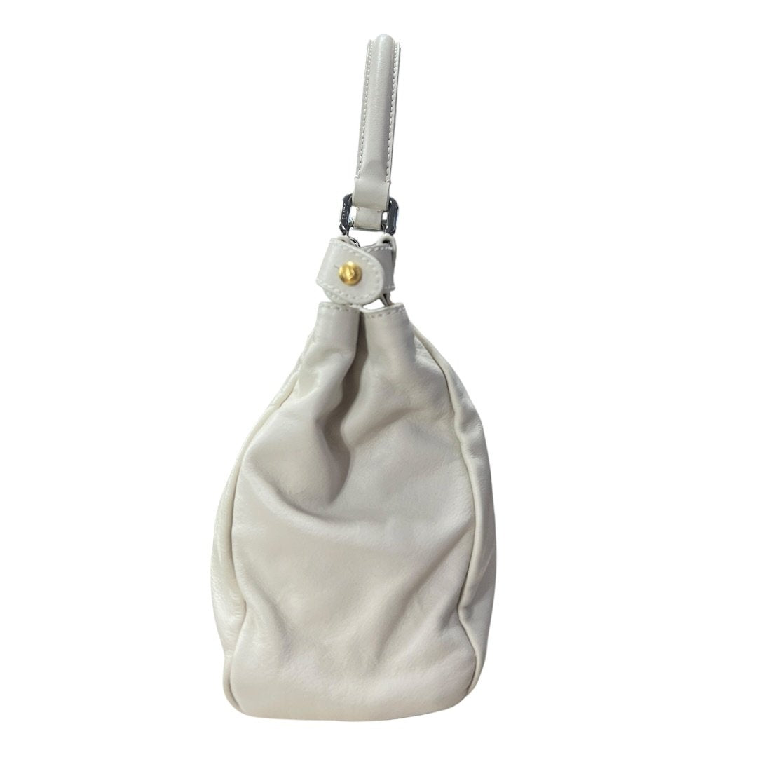 FENDI Calfskin Peekaboo Handbag Off-white Mixed-tone Hardware | Authentic Pre-Owned Luxury
