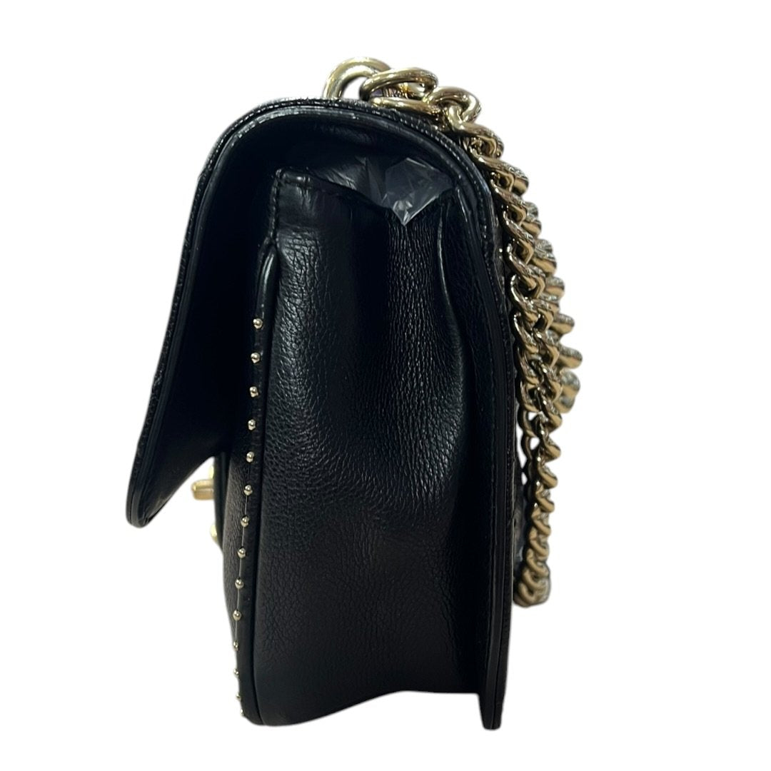CHANEL Caviar Mini Studded Flap Bag Shoulder Bag Black with Pink Interior Gold Hardware | Authentic Pre-Owned Luxury