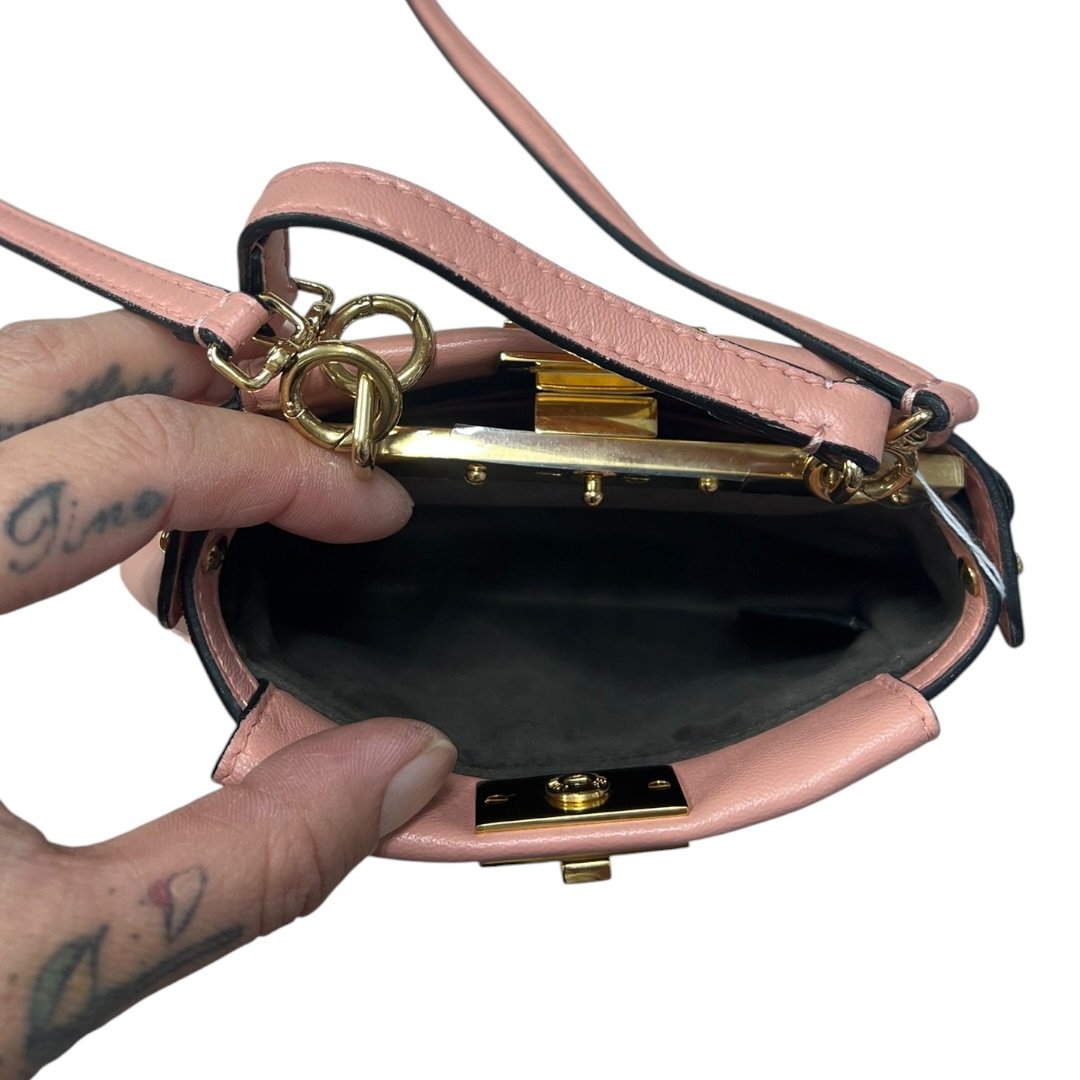 FENDI Leather Peekaboo Handbag Pink Gold Hardware | Authentic Pre-Owned Luxury