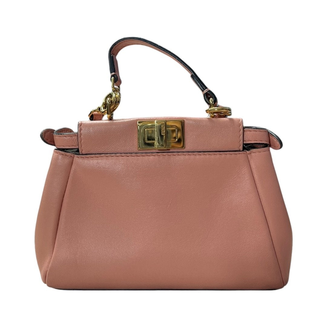 FENDI Leather Peekaboo Handbag Pink Gold Hardware | Authentic Pre-Owned Luxury