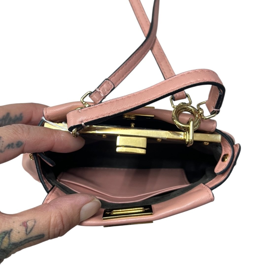 FENDI Leather Peekaboo Handbag Pink Gold Hardware | Authentic Pre-Owned Luxury