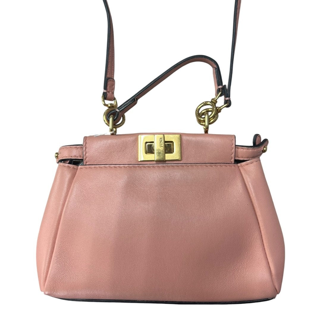 FENDI Leather Peekaboo Handbag Pink Gold Hardware | Authentic Pre-Owned Luxury