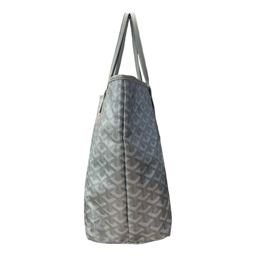 GOYARD Goyardine Canvas Saint Louis GM Tote Grey, Multi-color (monogram) N/A | Authentic Pre-Owned Luxury