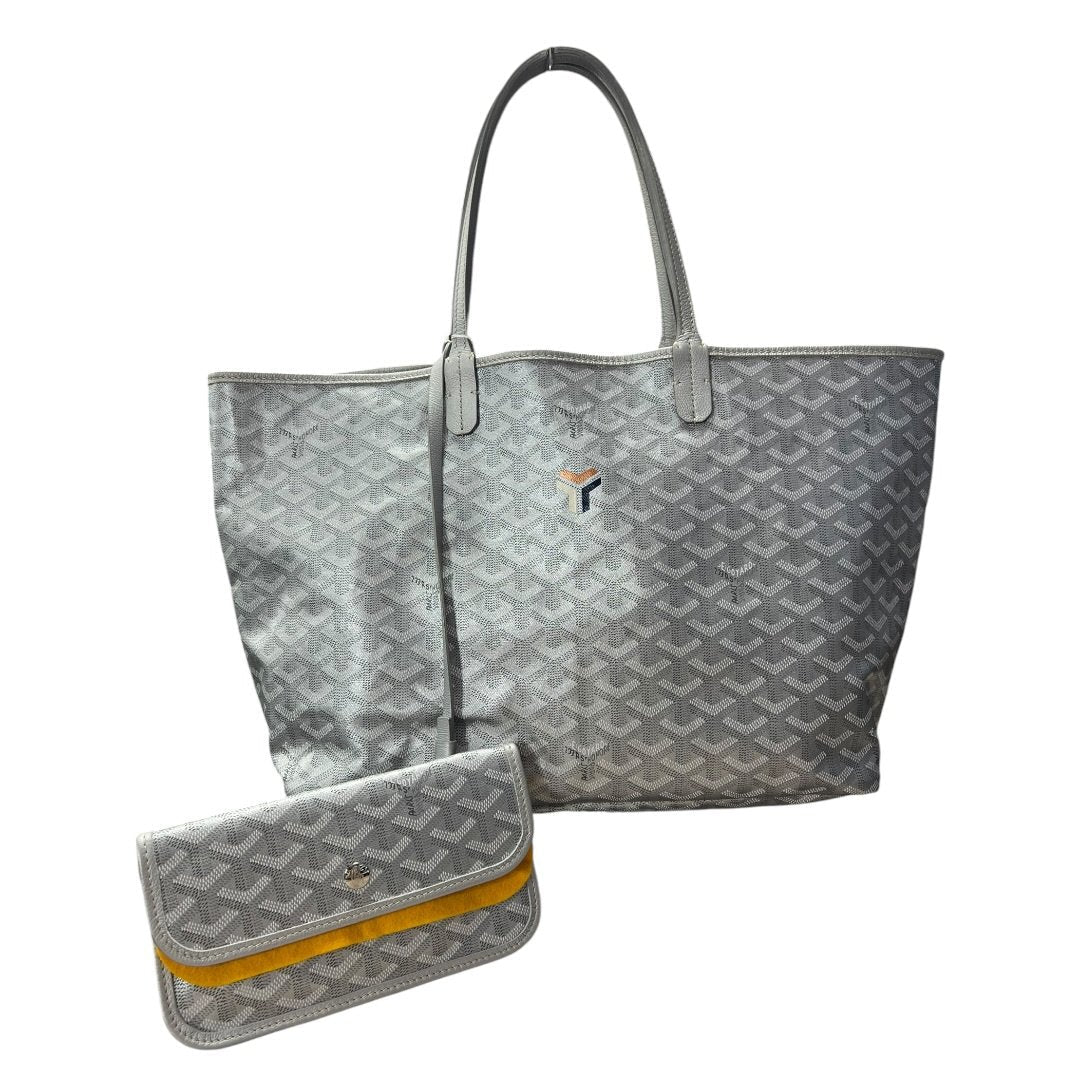 GOYARD Goyardine Canvas Saint Louis GM Tote Grey, Multi-color (monogram) N/A | Authentic Pre-Owned Luxury