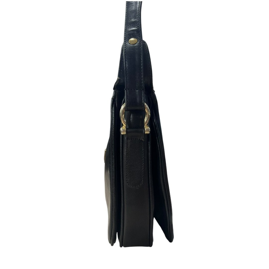 GIVENCHY Leather Shoulder Bag Black Gold Hardware | Authentic Pre-Owned Luxury