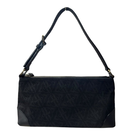 CHLOE Monogram Jacquard Shoulder Bag Black Gold-tone Hardware | Authentic Pre-Owned Luxury