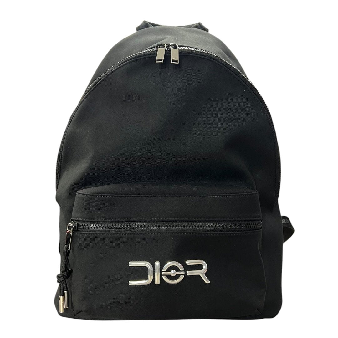 DIOR Technical Fabric Backpack Black Silver Hardware | Authentic Pre-Owned Luxury