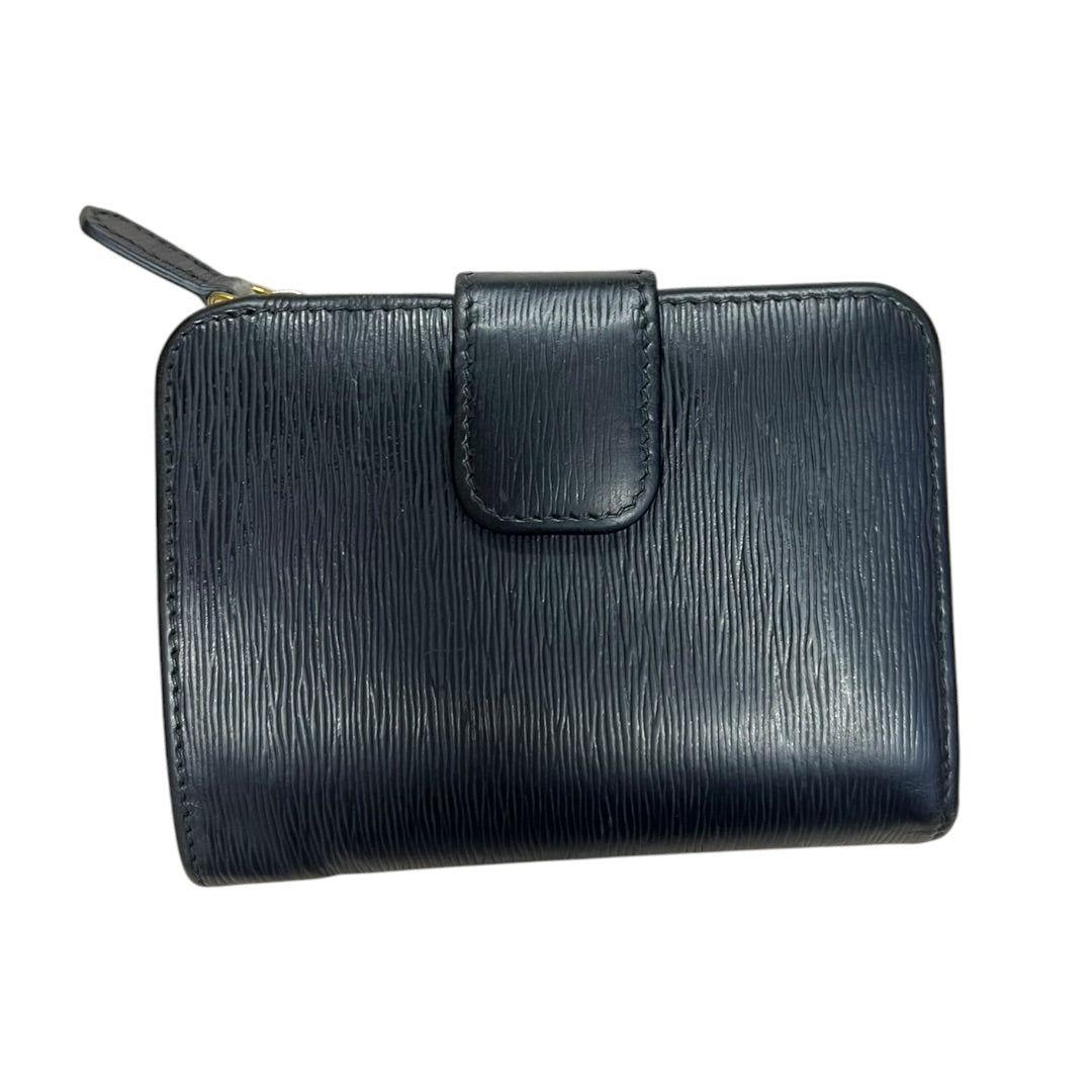 PRADA Vitello Move 1ML018 Bifold Wallet Black Gold Hardware - PRADA