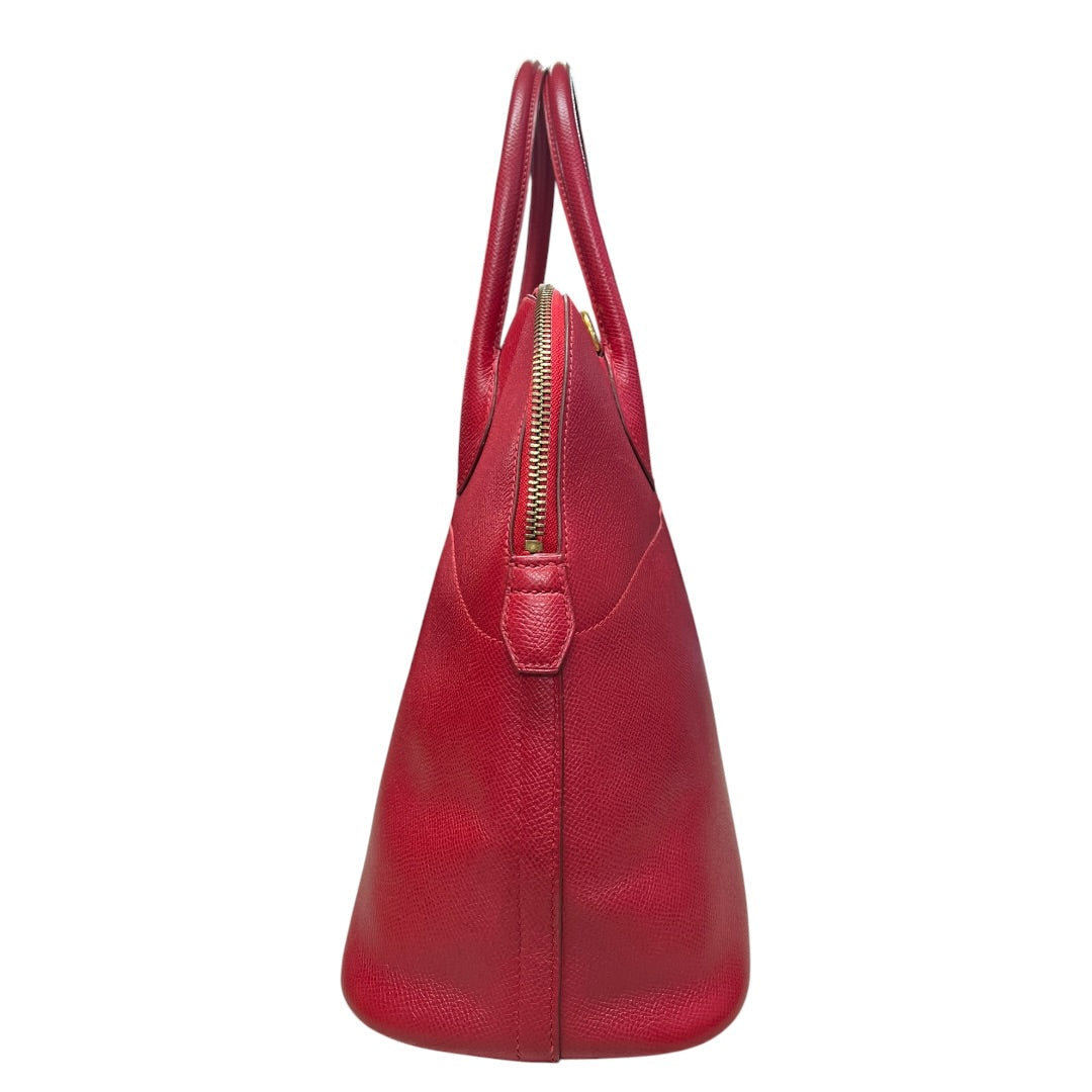 HERMES Courchevel Bolide Handbag Red Gold Hardware | Authentic Pre-Owned Luxury