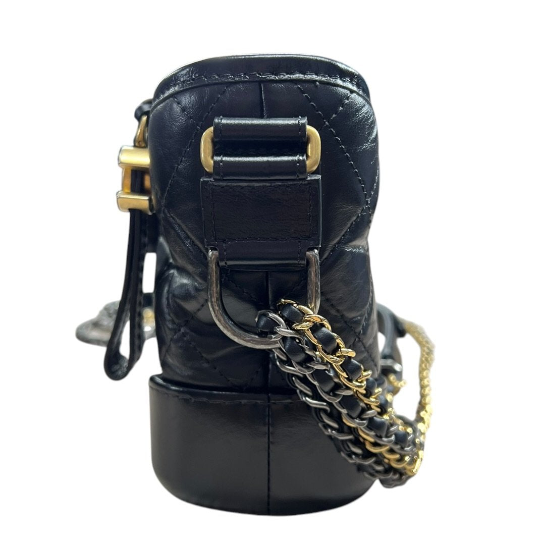 CHANEL Aged Calfskin Gabrielle Hobo Bag Shoulder Bag Black Mixed-tone Metal Hardware | Authentic Pre-Owned Luxury