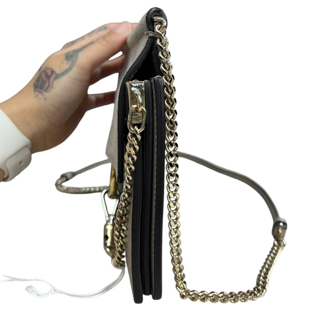 CHLOÉ Leather and Suede Faye Shoulder Bag Shoulder Bag Grey Gold Hardware | Authentic Pre-Owned Luxury