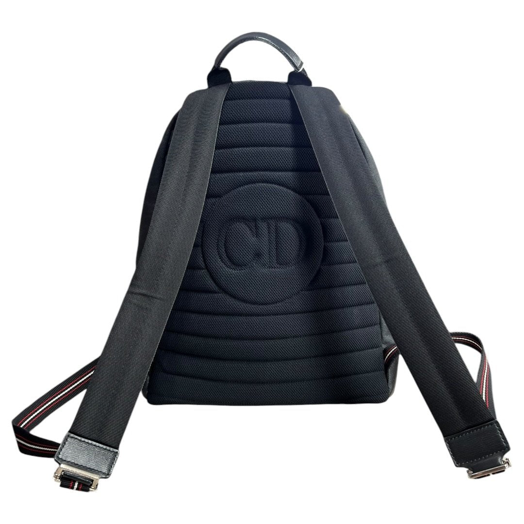 DIOR Oblique Technical Fabric Backpack Backpack Black Silver Hardware | Authentic Pre-Owned Luxury