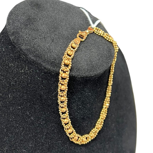 UNBRANDED Accessory K18 7.81g Gold-tone Bracelet Gold Gold-tone Hardware | Authentic Pre-Owned Luxury