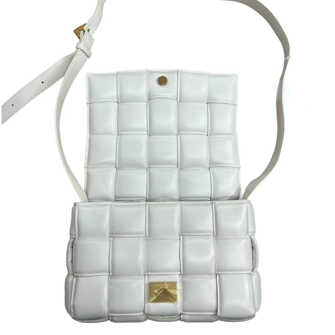 LOUIS VUITTON Leather Padded Crossbody Bag Shoulder Bag White Gold Hardware | Authentic Pre-Owned Luxury