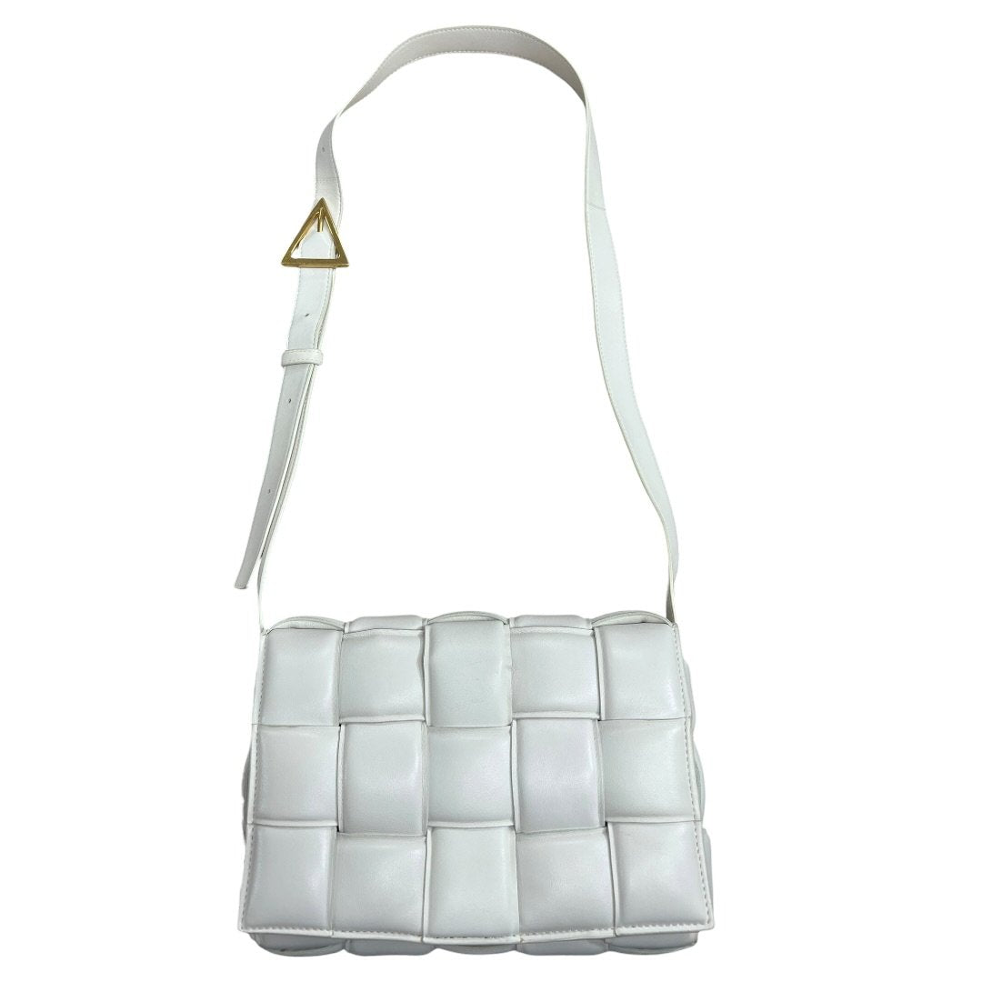 LOUIS VUITTON Leather Padded Crossbody Bag Shoulder Bag White Gold Hardware | Authentic Pre-Owned Luxury