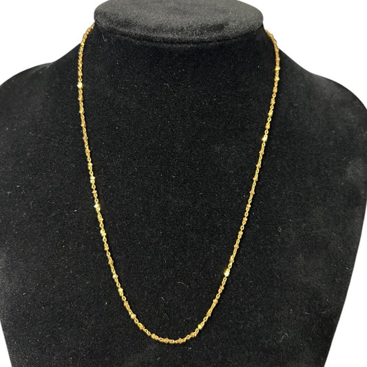 UNBRANDED Accessory K18 Gold Beaded Chain Necklace Gold Gold Hardware | Authentic Pre-Owned Luxury