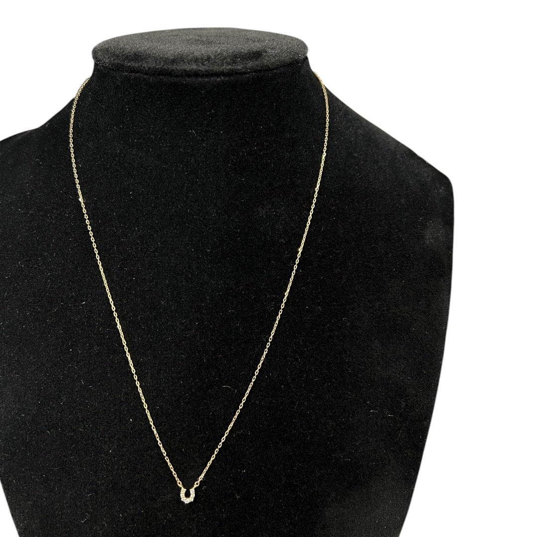 TSUTSUMI K10 Gold, Diamond Horseshoe Diamond Necklace Gold Gold Hardware | Authentic Pre-Owned Luxury