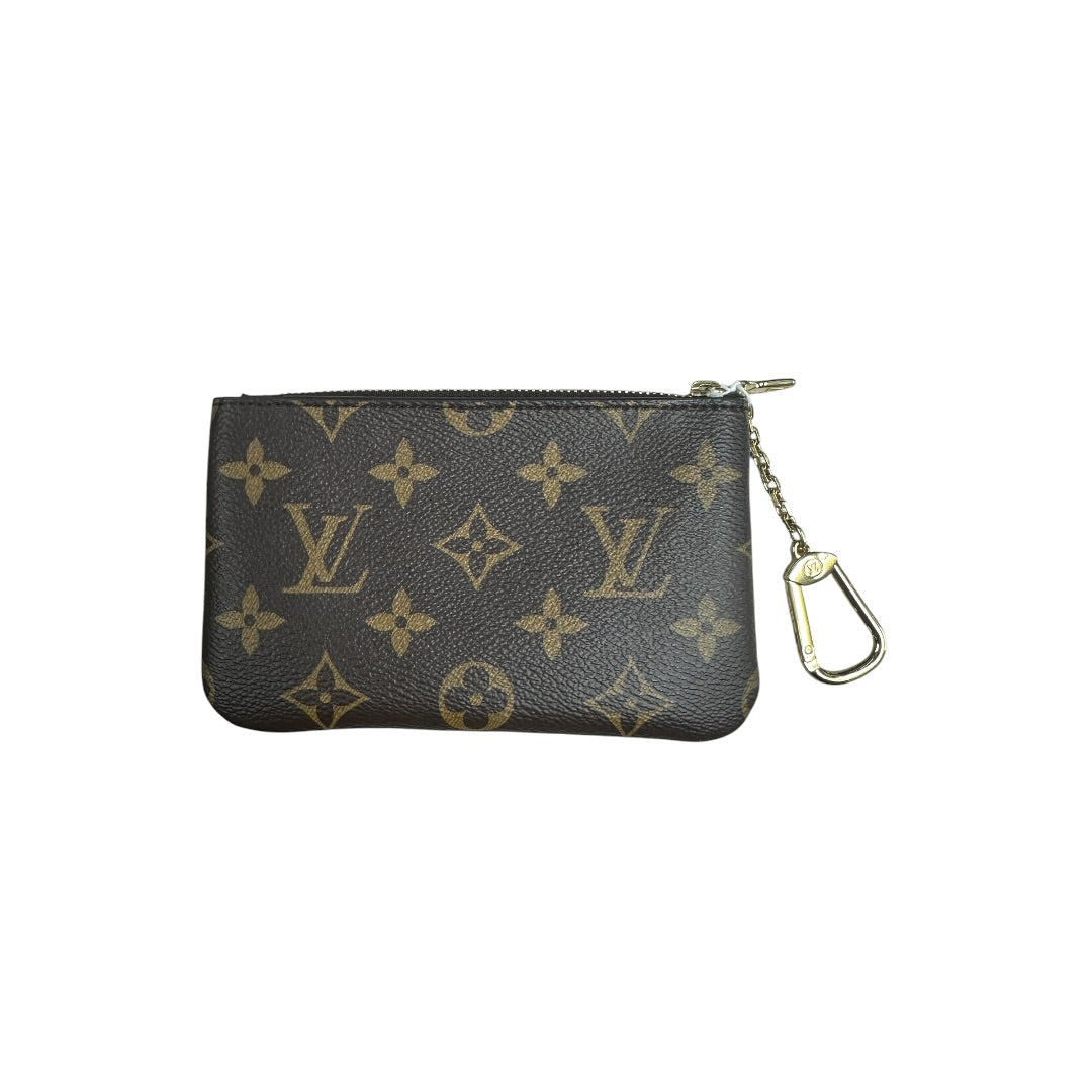 LOUIS VUITTON Monogram Pochette Cles Pouch Brown Gold Hardware | Authentic Pre-Owned Luxury