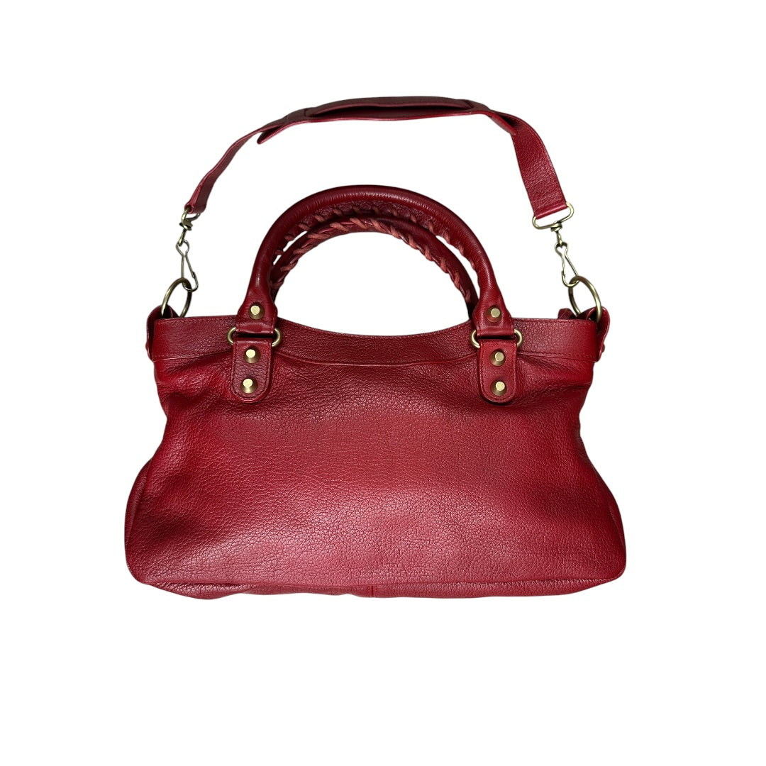 BALENCIAGA Leather City Handbag Red Gold Hardware | Authentic Pre-Owned Luxury