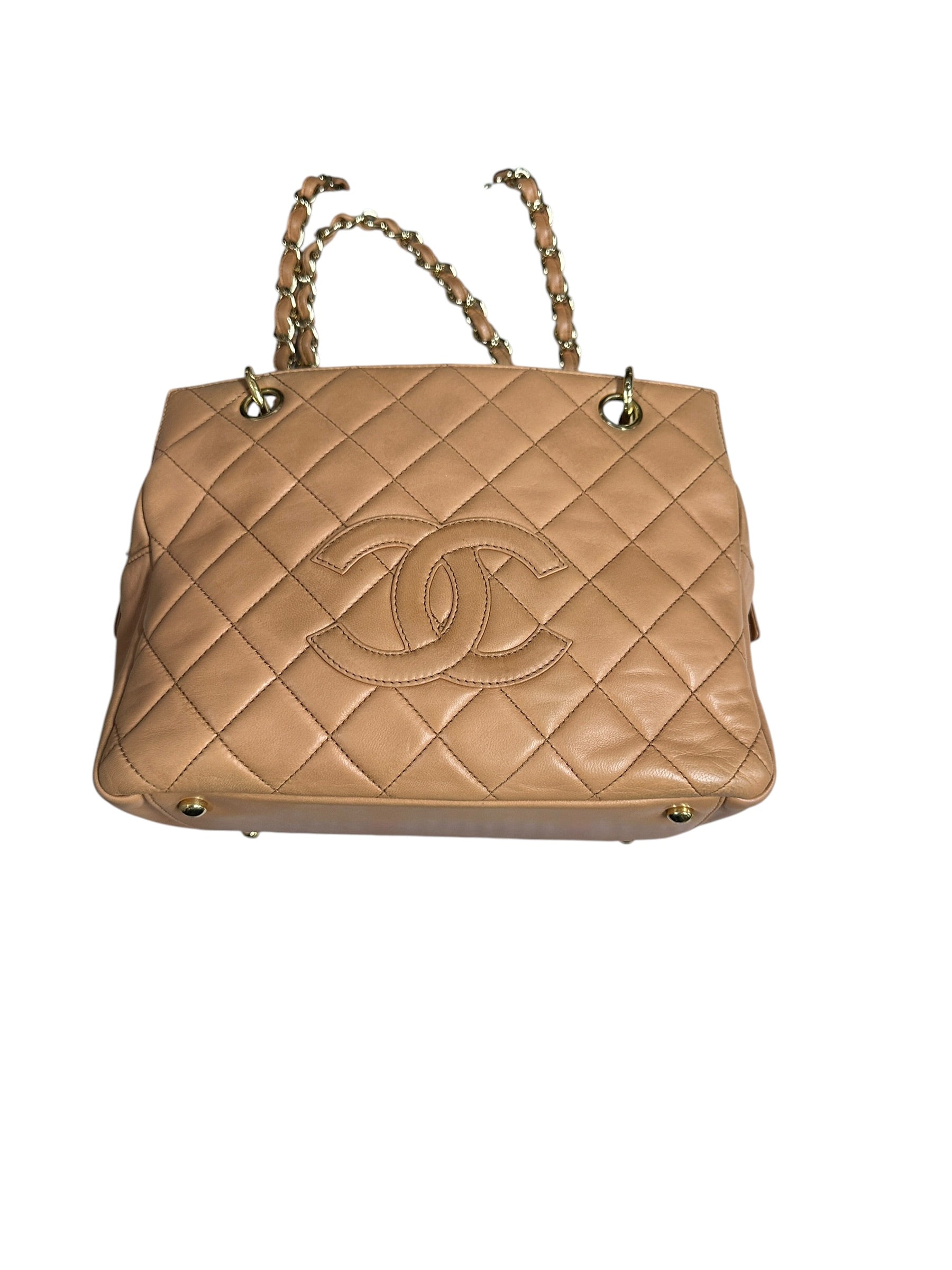 CHANEL Lambskin Matelasse 25 Chain Shoulder Bag Orange Gold Hardware - CHANEL