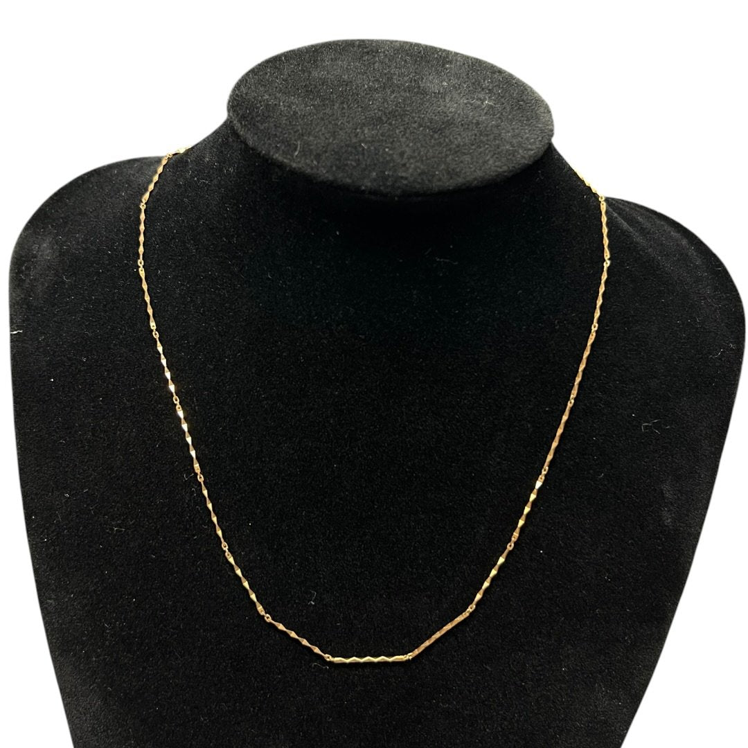 UNBRANDED Accessory 18K Gold Chain Necklace Gold Gold | Authentic Pre-Owned Luxury