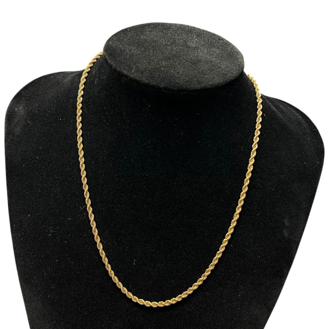 UNBRANDED Accessory Gold-tone Rope Chain Necklace Gold Gold-tone Hardware | Authentic Pre-Owned Luxury