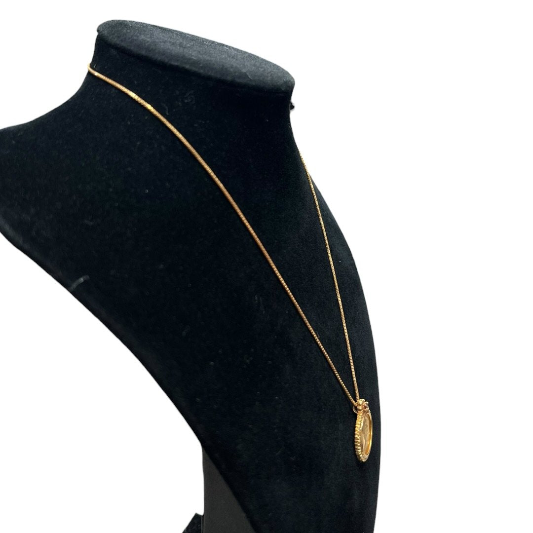 Gold Coin Necklace Gold, Red Gold-tone Hardware | Authentic Pre-Owned Luxury