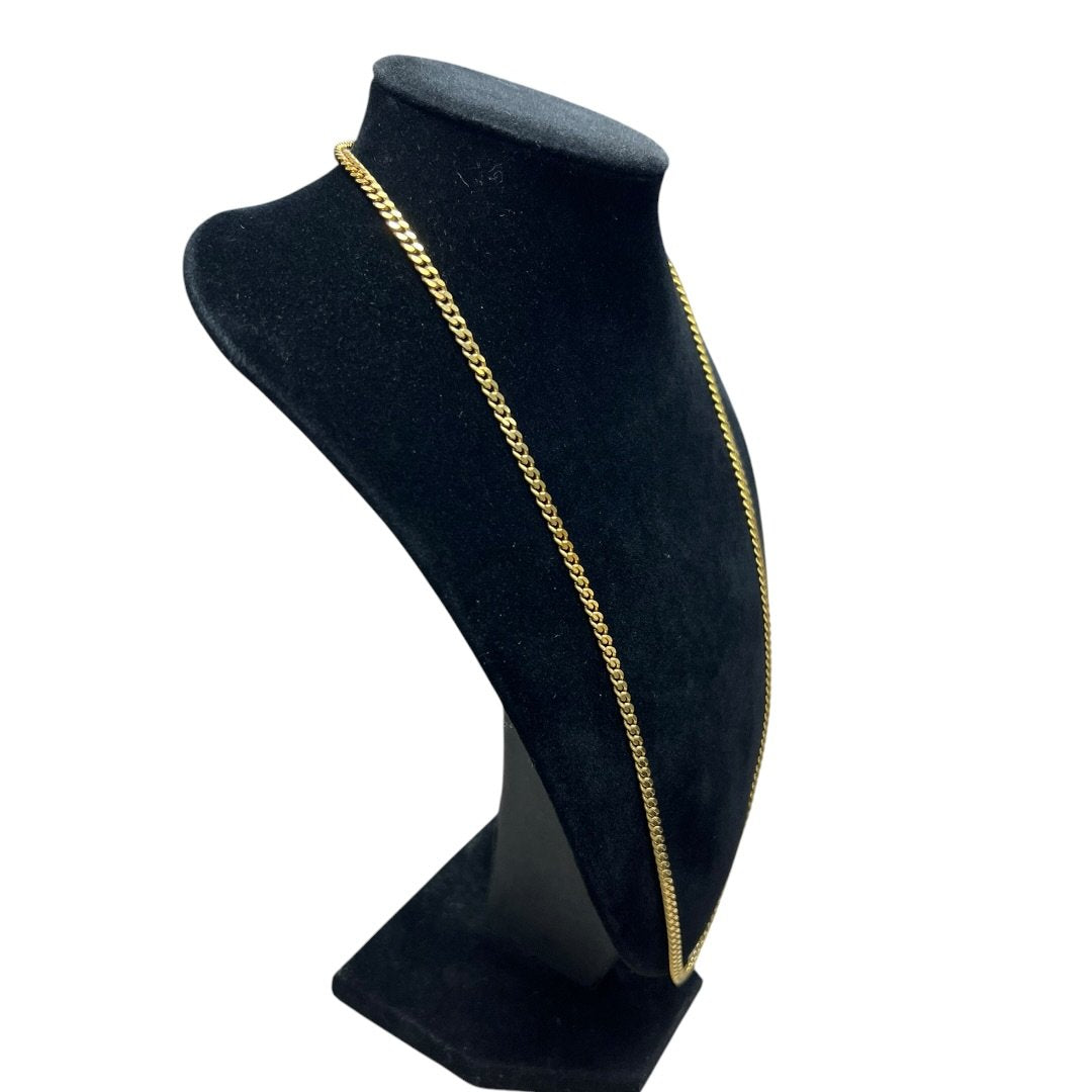 18K Gold Curb Chain Necklace Gold Gold Hardware | Authentic Pre-Owned Luxury