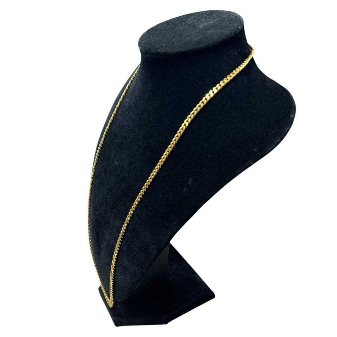 18K Gold Curb Chain Necklace Gold Gold Hardware | Authentic Pre-Owned Luxury