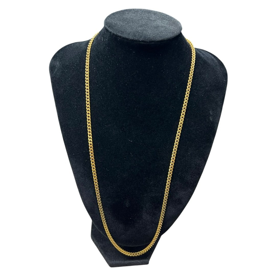 UNBRANDED Accessory 18K Gold Curb Chain Necklace Gold Gold Hardware | Authentic Pre-Owned Luxury