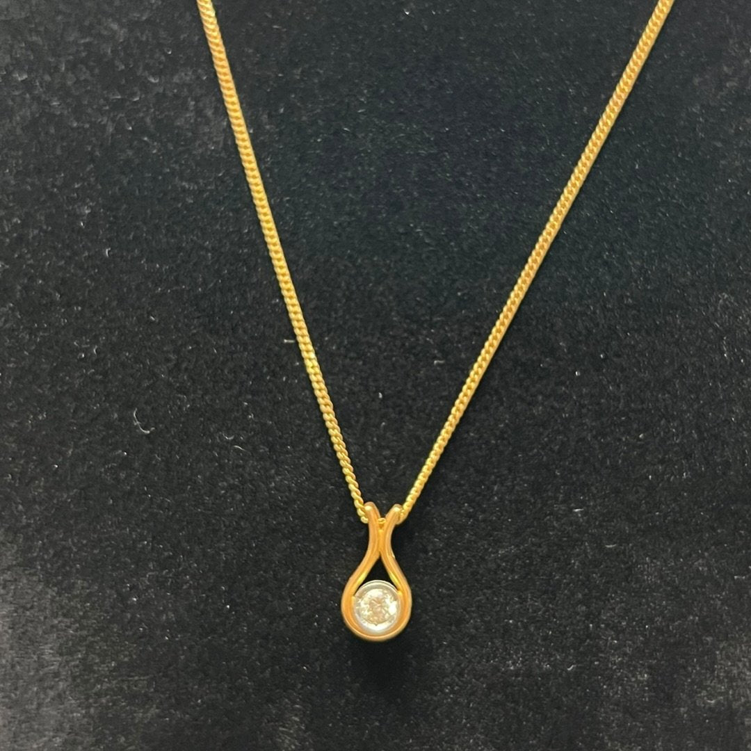 18K Yellow Gold Necklace Gold, Clear Gold Hardware | Authentic Pre-Owned Luxury