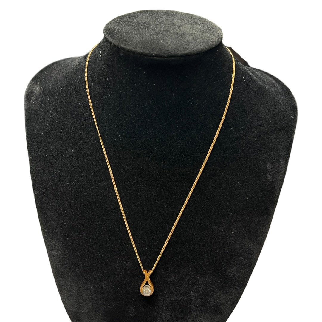 UNBRANDED Accessory 18K Yellow Gold Necklace Gold, Clear Gold Hardware | Authentic Pre-Owned Luxury